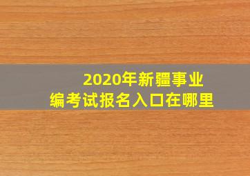 2020年新疆事业编考试报名入口在哪里