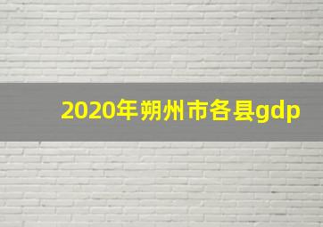 2020年朔州市各县gdp