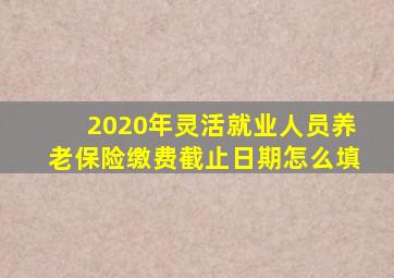 2020年灵活就业人员养老保险缴费截止日期怎么填