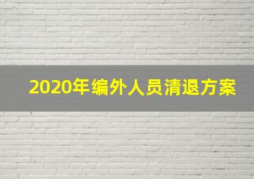 2020年编外人员清退方案