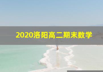 2020洛阳高二期末数学