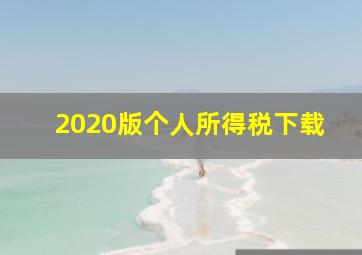 2020版个人所得税下载