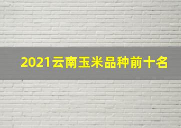 2021云南玉米品种前十名