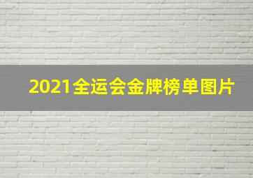 2021全运会金牌榜单图片