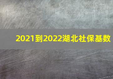 2021到2022湖北社保基数