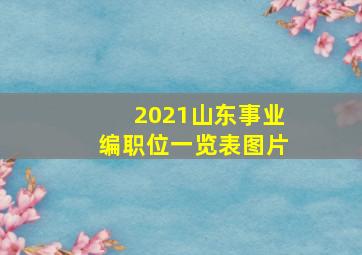 2021山东事业编职位一览表图片