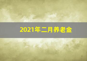 2021年二月养老金