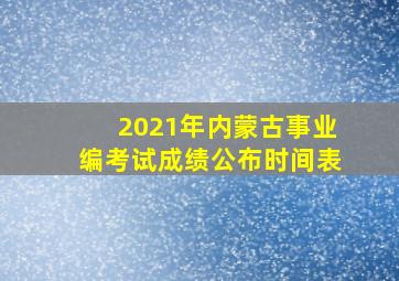 2021年内蒙古事业编考试成绩公布时间表