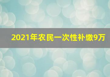 2021年农民一次性补缴9万