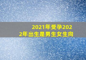 2021年受孕2022年出生是男生女生向