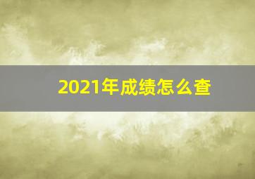 2021年成绩怎么查