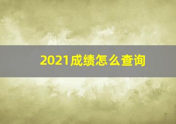 2021成绩怎么查询