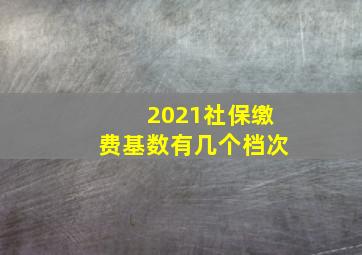 2021社保缴费基数有几个档次