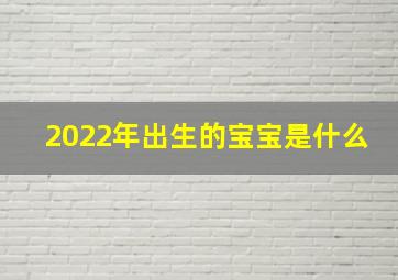 2022年出生的宝宝是什么