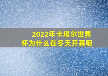 2022年卡塔尔世界杯为什么在冬天开幕呢