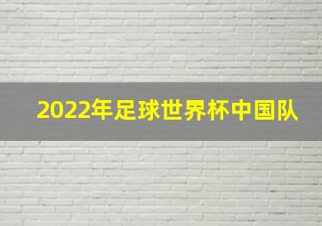 2022年足球世界杯中国队