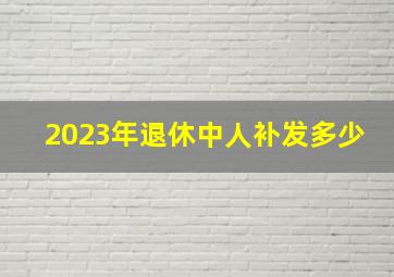 2023年退休中人补发多少