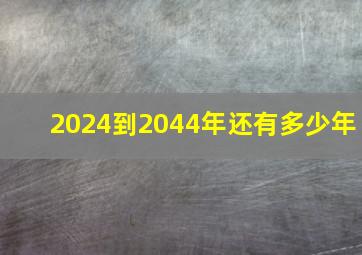 2024到2044年还有多少年