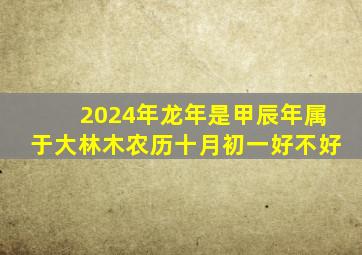 2024年龙年是甲辰年属于大林木农历十月初一好不好