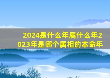 2024是什么年属什么年2023年是哪个属相的本命年