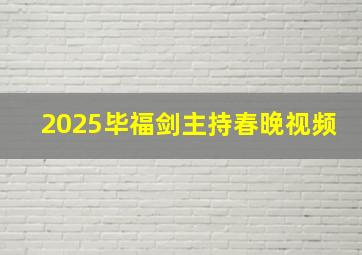 2025毕福剑主持春晚视频