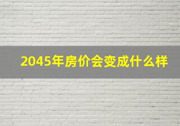 2045年房价会变成什么样