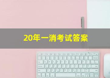 20年一消考试答案