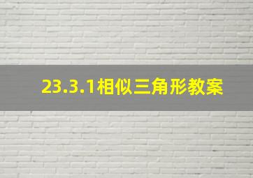 23.3.1相似三角形教案