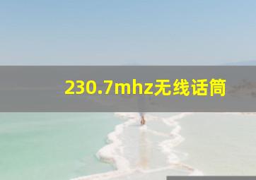 230.7mhz无线话筒