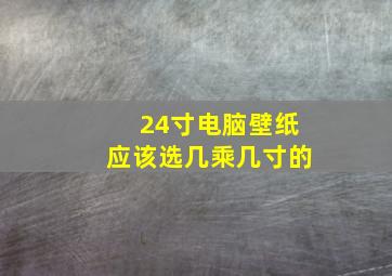 24寸电脑壁纸应该选几乘几寸的