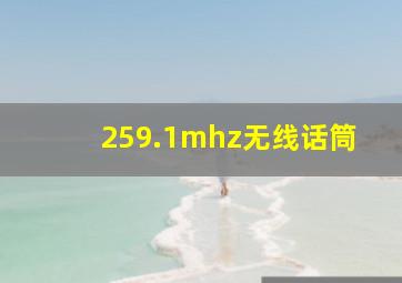 259.1mhz无线话筒