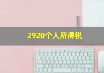 2920个人所得税