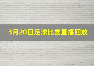 3月20日足球比赛直播回放