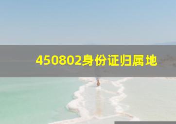 450802身份证归属地