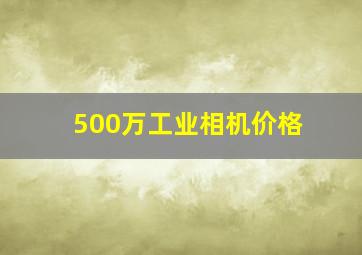 500万工业相机价格