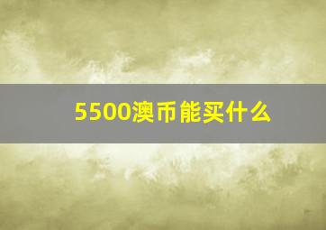 5500澳币能买什么