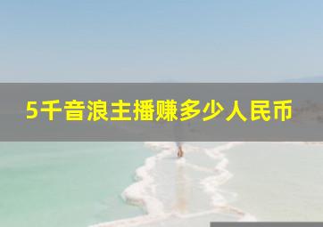 5千音浪主播赚多少人民币