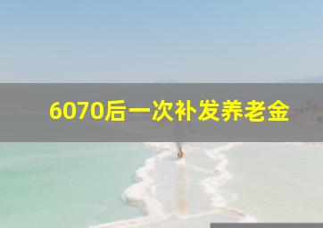 6070后一次补发养老金