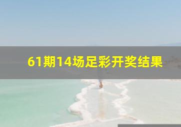 61期14场足彩开奖结果