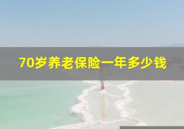 70岁养老保险一年多少钱