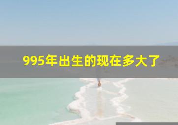 995年出生的现在多大了