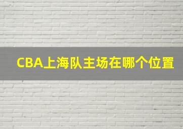 CBA上海队主场在哪个位置