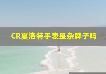 CR夏洛特手表是杂牌子吗