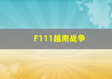 F111越南战争