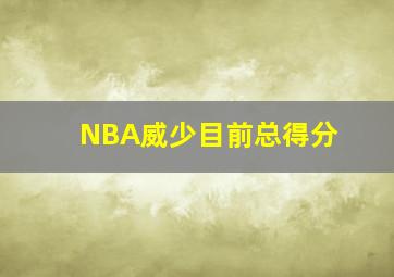 NBA威少目前总得分