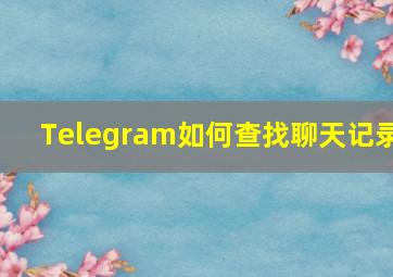 Telegram如何查找聊天记录