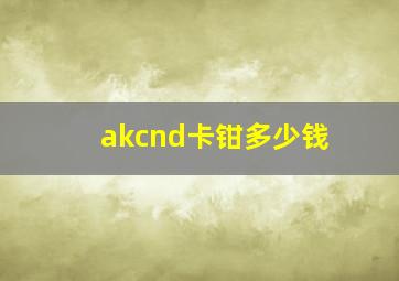 akcnd卡钳多少钱