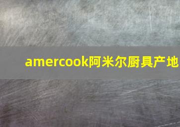 amercook阿米尔厨具产地