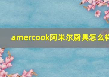 amercook阿米尔厨具怎么样