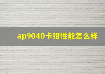 ap9040卡钳性能怎么样